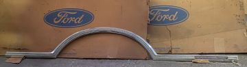 Front Wheel Well Opening Molding, Light Grey Scrolling Insert- NOS