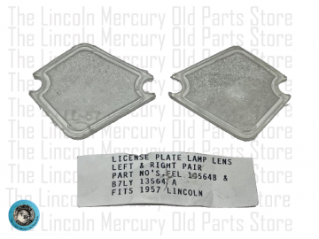 Lens, License Plate Lamp Pair- NEW