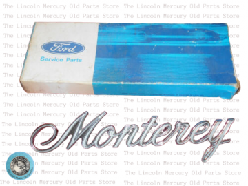 Nameplate, Monterey 1/4 Panel Script- NOS