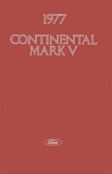 1977 Lincoln Continental Mark V Owner Manual- NEW