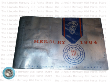 1964 Mercury Owner Manual  OEM