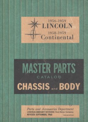 1956-1959 Lincoln Master Parts Catalog
