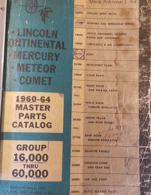 1960-1964 Lincoln Mercury Master Parts Catalog, Part 2