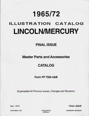 1965-1972 Lincoln Mercury Illustration Catalog