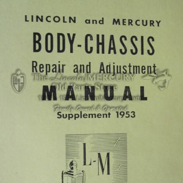 Manual, Body - Chassis Repair and Adjustment Supplement