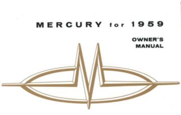 1959 Mercury Owner Manual- NEW